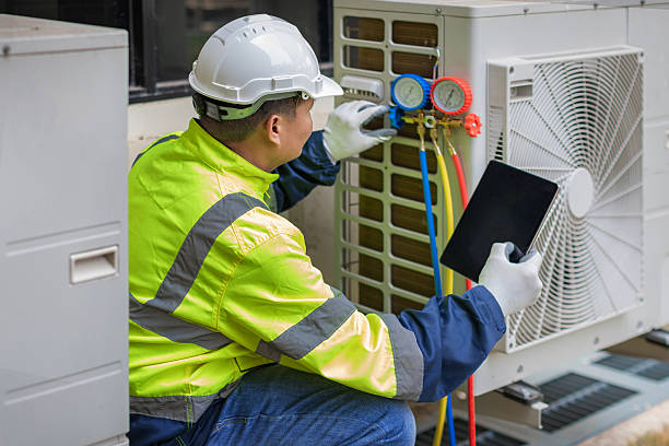 Professional Hvac technician working in Easton, MD